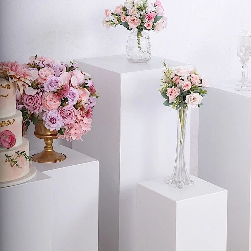 5 Metal Rectangular Display Stands Pedestal Riser - White 7 5 Metal Rectangular Display Stands Pedestal Riser - White - Image 5