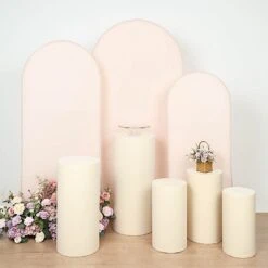 5 Fitted Spandex Cylinder Display Stand Covers Set 29 5 Fitted Spandex Cylinder Display Stand Covers Set -Optimal Home Decoration 5 spandex cylinder plinth display boxes pedestal stand covers 30807212425279