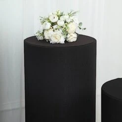 5 Fitted Spandex Cylinder Display Stand Covers Set 40 5 Fitted Spandex Cylinder Display Stand Covers Set -Optimal Home Decoration 5 spandex cylinder plinth display boxes pedestal stand covers 30807213277247