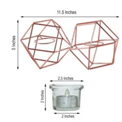 5" Tall 2 Jointed Geometric Stand With Glass Votive Candle Holders -Optimal Home Decoration 5 tall 2 jointed geometric stand with glass votive candle holders 28939822694463