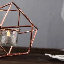 5" Tall 2 Jointed Geometric Stand With Glass Votive Candle Holders -Optimal Home Decoration 5 tall 2 jointed geometric stand with glass votive candle holders 28939822727231