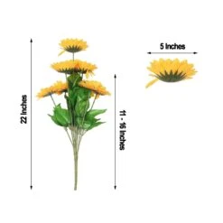 5 Tall Silk Sunflower Bushes With 45 Flowers - Yellow 14 5 Tall Silk Sunflower Bushes With 45 Flowers - Yellow -Optimal Home Decoration 5 tall silk sunflower bushes with 45 flowers yellow arti 865 yelx6 15936614334527