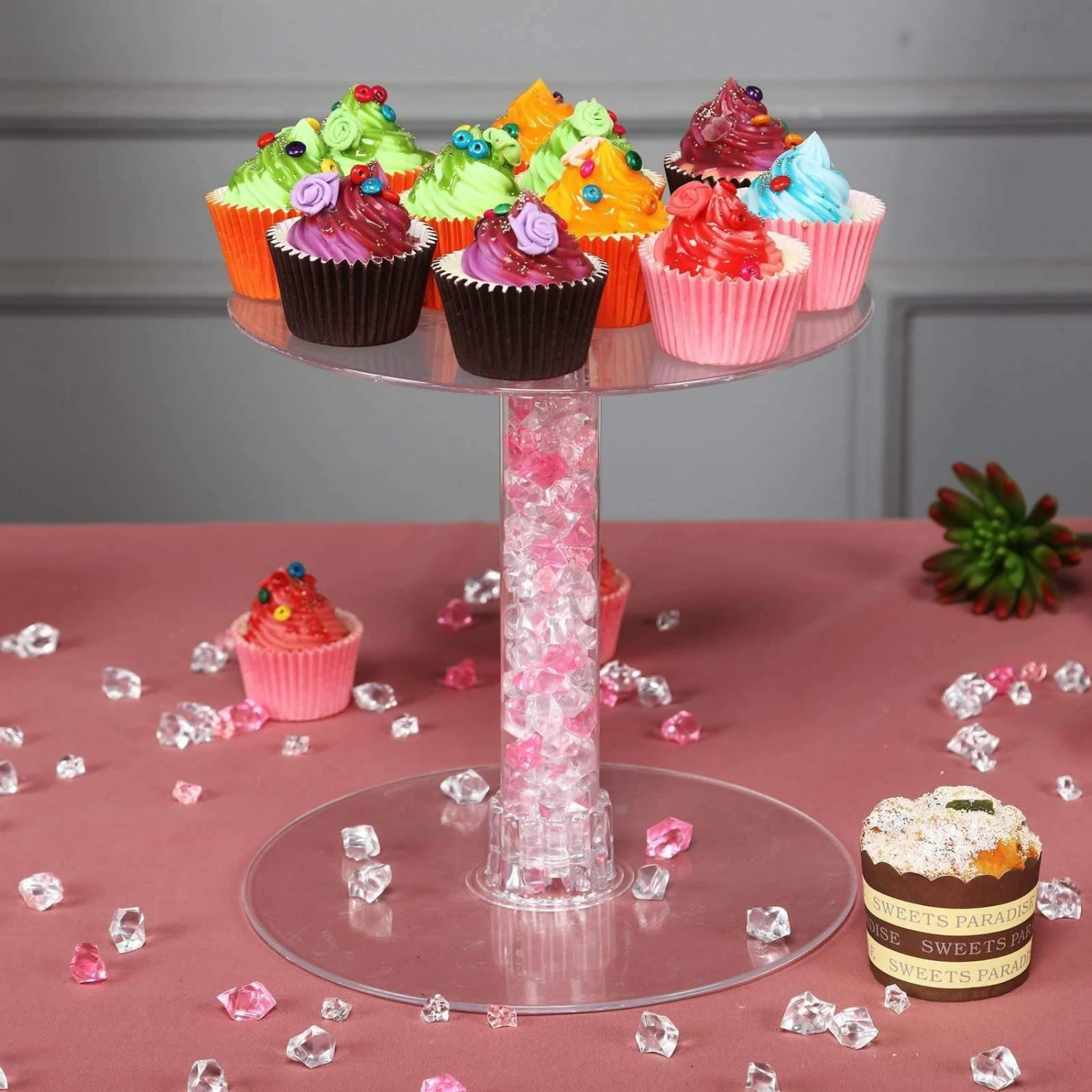 5 Tiers Wedding Party Centerpiece Cake Cupcake Stand Set 5 5 Tiers Wedding Party Centerpiece Cake Cupcake Stand Set - Image 3