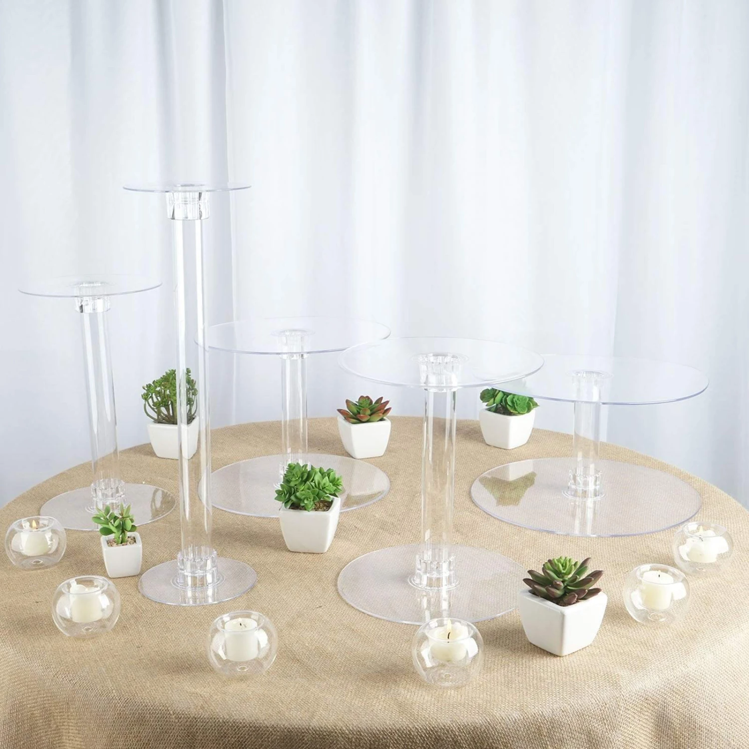 5 Tiers Wedding Party Centerpiece Cake Cupcake Stand Set 6 5 Tiers Wedding Party Centerpiece Cake Cupcake Stand Set - Image 4