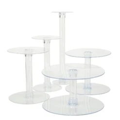 5 Tiers Wedding Party Centerpiece Cake Cupcake Stand Set