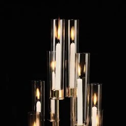 Candelabra Candle Holder Centerpiece With Glass -Optimal Home Decoration 50 tall candelabra candle holder centerpiece with glass chdlr cand 030 10 gold 29339423473727