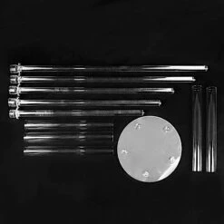 51" Tall 5 Arm Crystal Glass Candelabra Taper Candle Holder - Clear -Optimal Home Decoration 51 tall 5 arm crystal glass candelabra taper candle holder clear chdlr cand 030r 5a clr 30463507234879