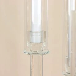 51" Tall 5 Arm Crystal Glass Candelabra Taper Candle Holder - Clear -Optimal Home Decoration 51 tall 5 arm crystal glass candelabra taper candle holder clear chdlr cand 030r 5a clr 30463507464255