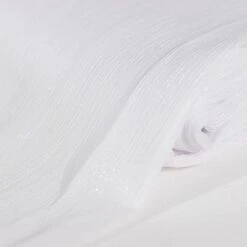 54" X 10 Yards Crinkle Chiffon Fabric Roll - White And Silver -Optimal Home Decoration 54 x 10 yards crinkle chiffon fabric roll white and silver fab 5403 wht 30804938588223