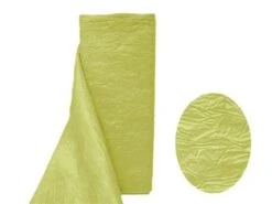 54" X 10 Yards Crinkled Crushed Taffeta Fabric Bolt - Yellow