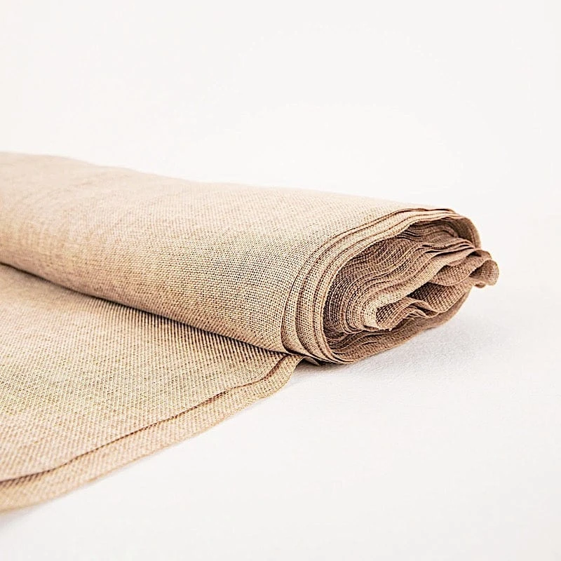54" X 10 Yards Faux Burlap Fabric Roll - Natural 4 54" X 10 Yards Faux Burlap Fabric Roll - Natural - Image 2