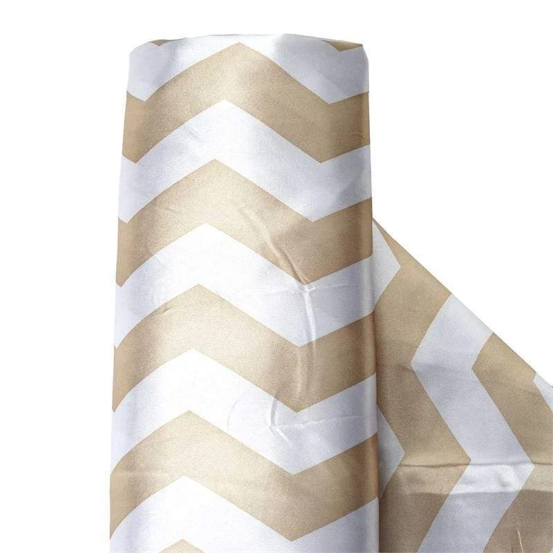 54" X 10 Yards Satin Chevron Fabric Bolt 4 54" X 10 Yards Satin Chevron Fabric Bolt - Image 2