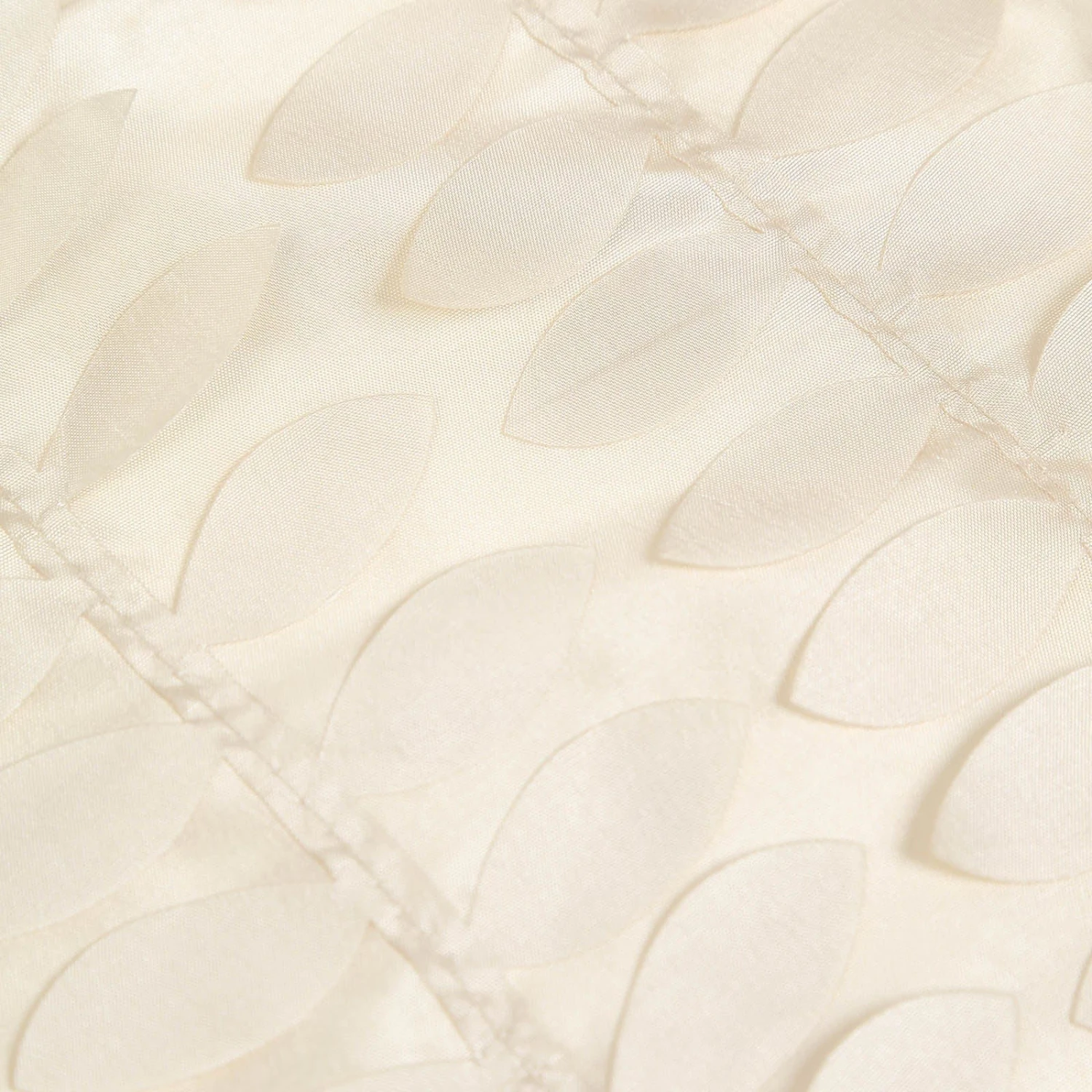 54" X 54" Taffeta Square Tablecloth With 3D Leaves Petals Design 14 54" X 54" Taffeta Square Tablecloth With 3D Leaves Petals Design - Image 12