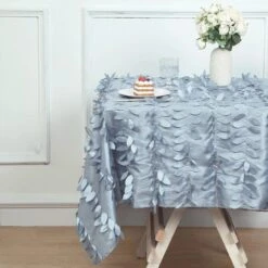 54" X 54" Taffeta Square Tablecloth With 3D Leaves Petals Design 36 54" X 54" Taffeta Square Tablecloth With 3D Leaves Petals Design -Optimal Home Decoration 54 x 54 taffeta square tablecloth with 3d leaves petals design 30741338292287