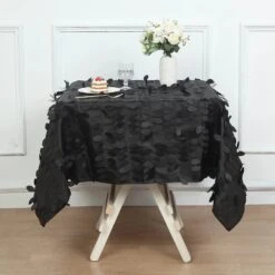 54" X 54" Taffeta Square Tablecloth With 3D Leaves Petals Design 41 54" X 54" Taffeta Square Tablecloth With 3D Leaves Petals Design -Optimal Home Decoration 54 x 54 taffeta square tablecloth with 3d leaves petals design 30741339045951