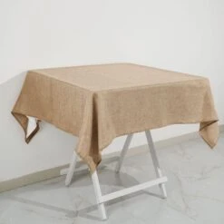 54"x54" Square Faux Burlap Tablecloth - Natural 18 54"x54" Square Faux Burlap Tablecloth - Natural -Optimal Home Decoration 54 x54 square faux burlap polyester tablecloth natural tab jute03 5454 nat 29128982364223
