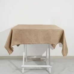 54"x54" Square Faux Burlap Tablecloth - Natural 19 54"x54" Square Faux Burlap Tablecloth - Natural -Optimal Home Decoration 54 x54 square faux burlap polyester tablecloth natural tab jute03 5454 nat 29128982429759