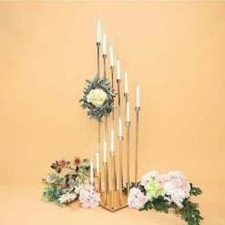 57" Tall Candelabra Candle Holder Centerpiece With Glass 28 57" Tall Candelabra Candle Holder Centerpiece With Glass -Optimal Home Decoration 57 tall candelabra candle holder centerpiece with glass 29034940956735