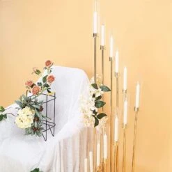 57" Tall Candelabra Candle Holder Centerpiece With Glass 29 57" Tall Candelabra Candle Holder Centerpiece With Glass -Optimal Home Decoration 57 tall candelabra candle holder centerpiece with glass 29034940989503