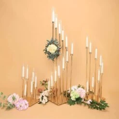 57" Tall Candelabra Candle Holder Centerpiece With Glass 30 57" Tall Candelabra Candle Holder Centerpiece With Glass -Optimal Home Decoration 57 tall candelabra candle holder centerpiece with glass 29034941022271