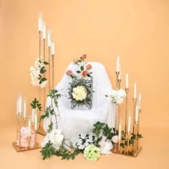57" Tall Candelabra Candle Holder Centerpiece With Glass 37 57" Tall Candelabra Candle Holder Centerpiece With Glass -Optimal Home Decoration 57 tall candelabra candle holder centerpiece with glass 29035225612351