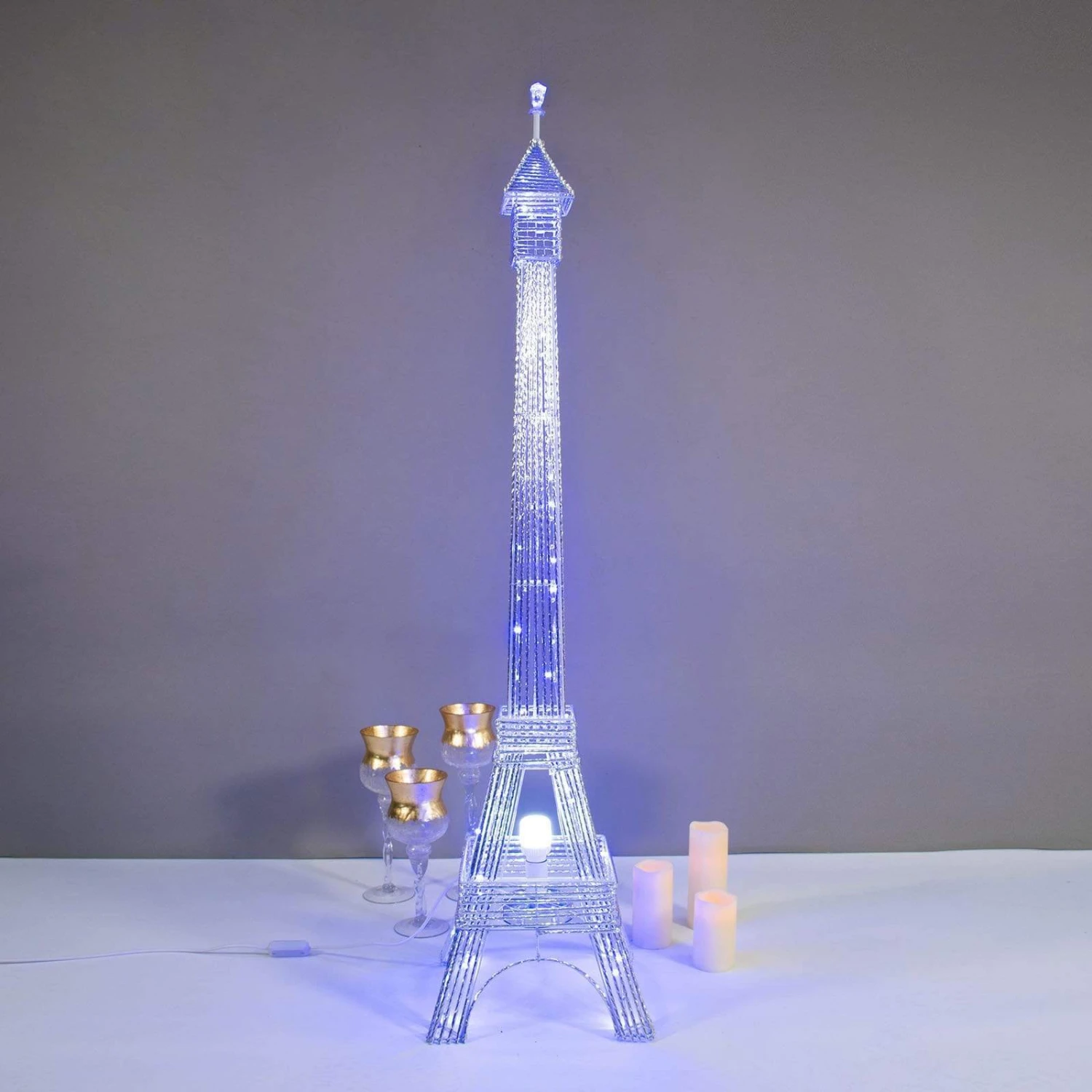 57" Tall LED Lights Eiffel Tower Wedding Party Decorations 9 57" Tall LED Lights Eiffel Tower Wedding Party Decorations - Image 7