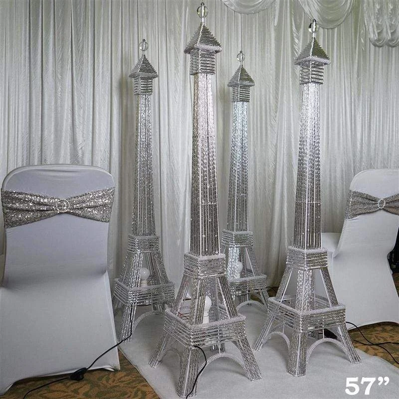 57" Tall LED Lights Eiffel Tower Wedding Party Decorations 4 57" Tall LED Lights Eiffel Tower Wedding Party Decorations - Image 2
