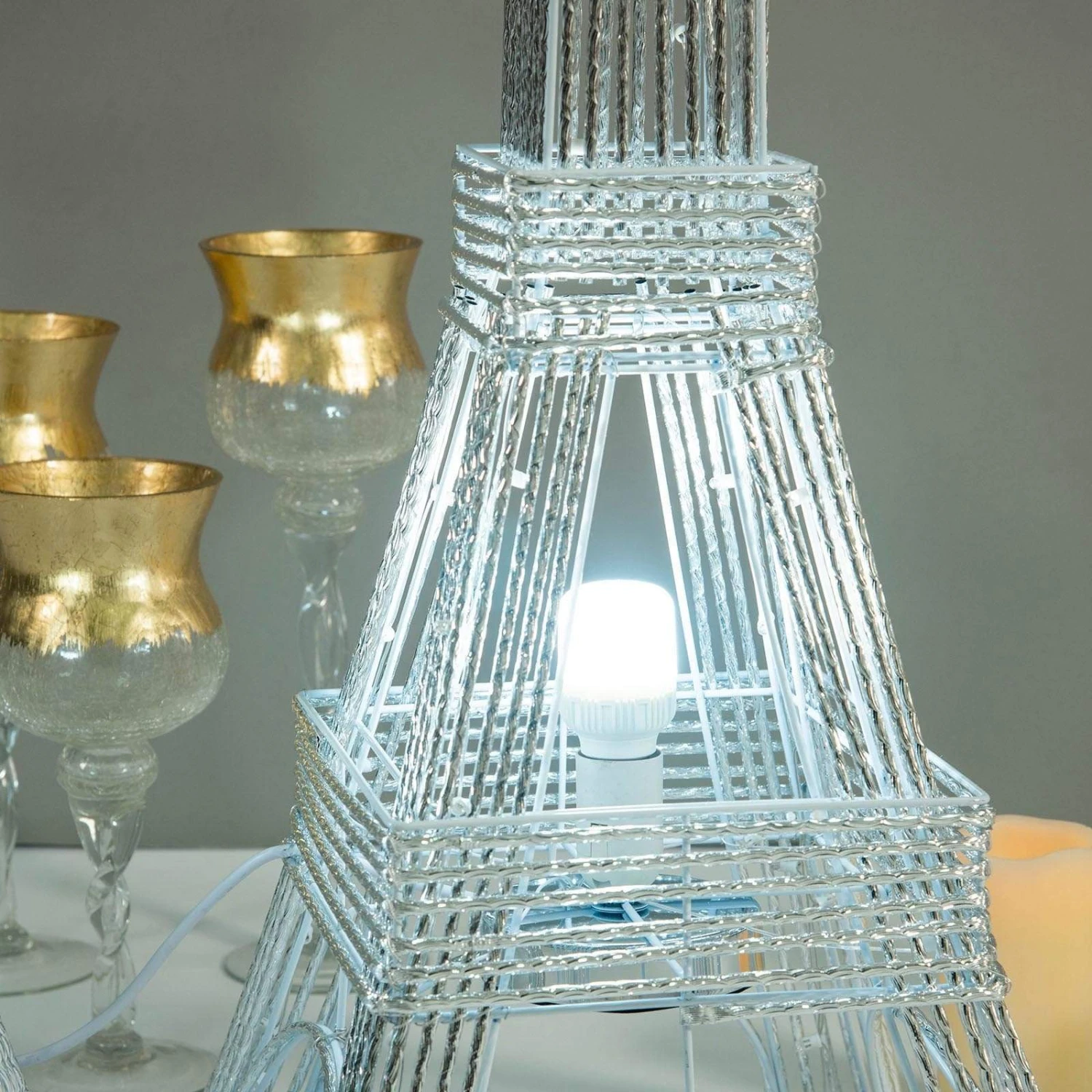 57" Tall LED Lights Eiffel Tower Wedding Party Decorations 6 57" Tall LED Lights Eiffel Tower Wedding Party Decorations - Image 4