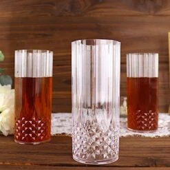 6 Pcs 14 Oz Crystal Plastic Drinking Glasses - Disposable Tableware -Optimal Home Decoration 6 clear 14 oz crystal plastic drinking glasses disposable tableware dsp cuct006 14 clr 29791799476287