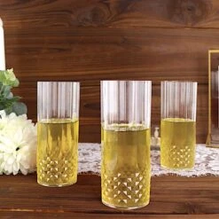 6 Pcs 14 Oz Crystal Plastic Drinking Glasses - Disposable Tableware -Optimal Home Decoration 6 clear 14 oz crystal plastic drinking glasses disposable tableware dsp cuct006 14 clr 29791799574591