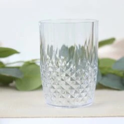 6 Clear 16 Oz Crystal Cut Plastic Drinking Glasses - Disposable Tableware -Optimal Home Decoration 6 clear 16 oz crystal plastic drinking glasses disposable tableware dsp cuct006 16 clr 30738839732287