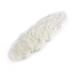 6 Ft Faux Fur Throw Sheepskin Rug - White