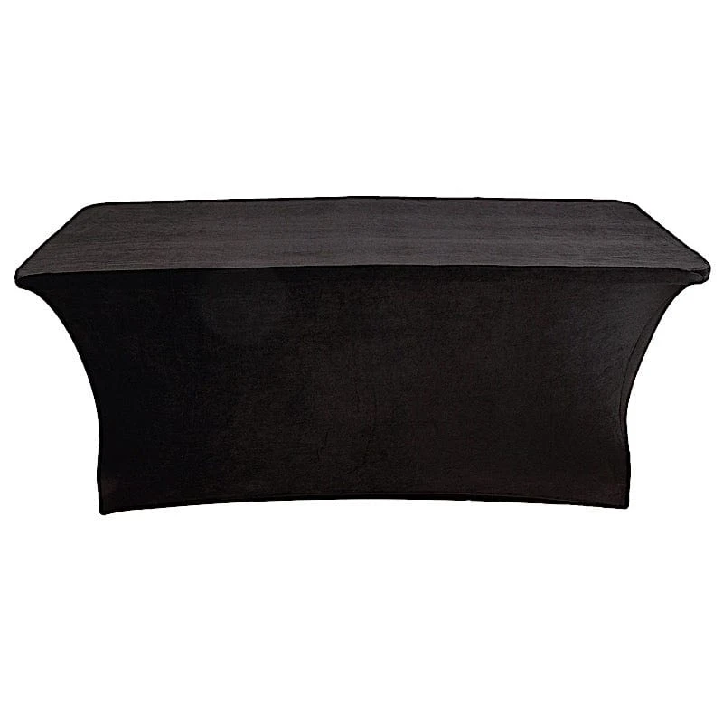 6 Ft Fitted Premium Velvet Tablecloth Rectangular Table Cover 12 6 Ft Fitted Premium Velvet Tablecloth Rectangular Table Cover - Image 10