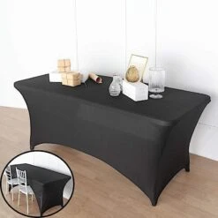 6 Ft Fitted Spandex Tablecloth Open Back Rectangular Table Cover 25 6 Ft Fitted Spandex Tablecloth Open Back Rectangular Table Cover -Optimal Home Decoration 6 ft fitted spandex tablecloth open back rectangular table cover 28965959958591
