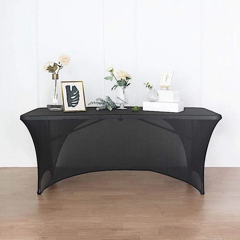 6 Ft Fitted Spandex Tablecloth Open Back Rectangular Table Cover 10 6 Ft Fitted Spandex Tablecloth Open Back Rectangular Table Cover - Image 8