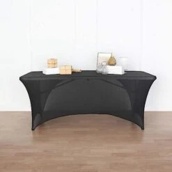 6 Ft Fitted Spandex Tablecloth Open Back Rectangular Table Cover 31 6 Ft Fitted Spandex Tablecloth Open Back Rectangular Table Cover -Optimal Home Decoration 6 ft fitted spandex tablecloth open back rectangular table cover 28978993823807