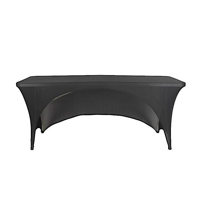 6 Ft Fitted Spandex Tablecloth Open Back Rectangular Table Cover 3 6 Ft Fitted Spandex Tablecloth Open Back Rectangular Table Cover