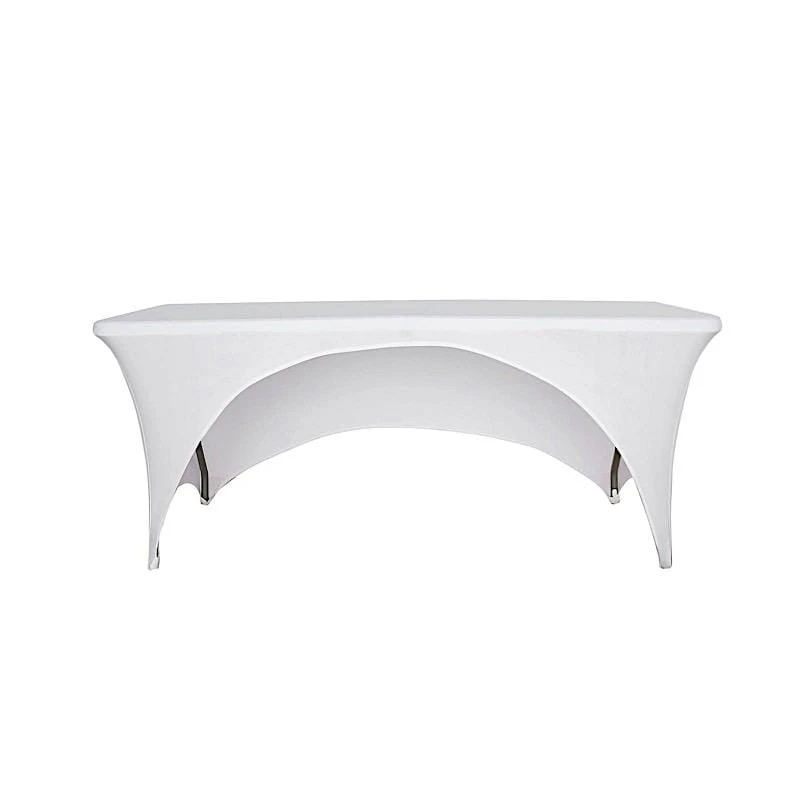 6 Ft Fitted Spandex Tablecloth Open Back Rectangular Table Cover 13 6 Ft Fitted Spandex Tablecloth Open Back Rectangular Table Cover - Image 11