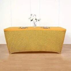 6 Ft Fitted Spandex Tablecloth Ruffled Metallic Table Cover 28 6 Ft Fitted Spandex Tablecloth Ruffled Metallic Table Cover -Optimal Home Decoration 6 ft fitted spandex tablecloth ruffled metallic table cover 28965961498687