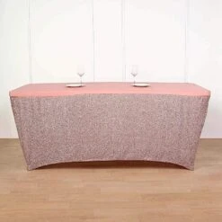 6 Ft Fitted Spandex Tablecloth Ruffled Metallic Table Cover 36 6 Ft Fitted Spandex Tablecloth Ruffled Metallic Table Cover -Optimal Home Decoration 6 ft fitted spandex tablecloth ruffled metallic table cover 28965962055743