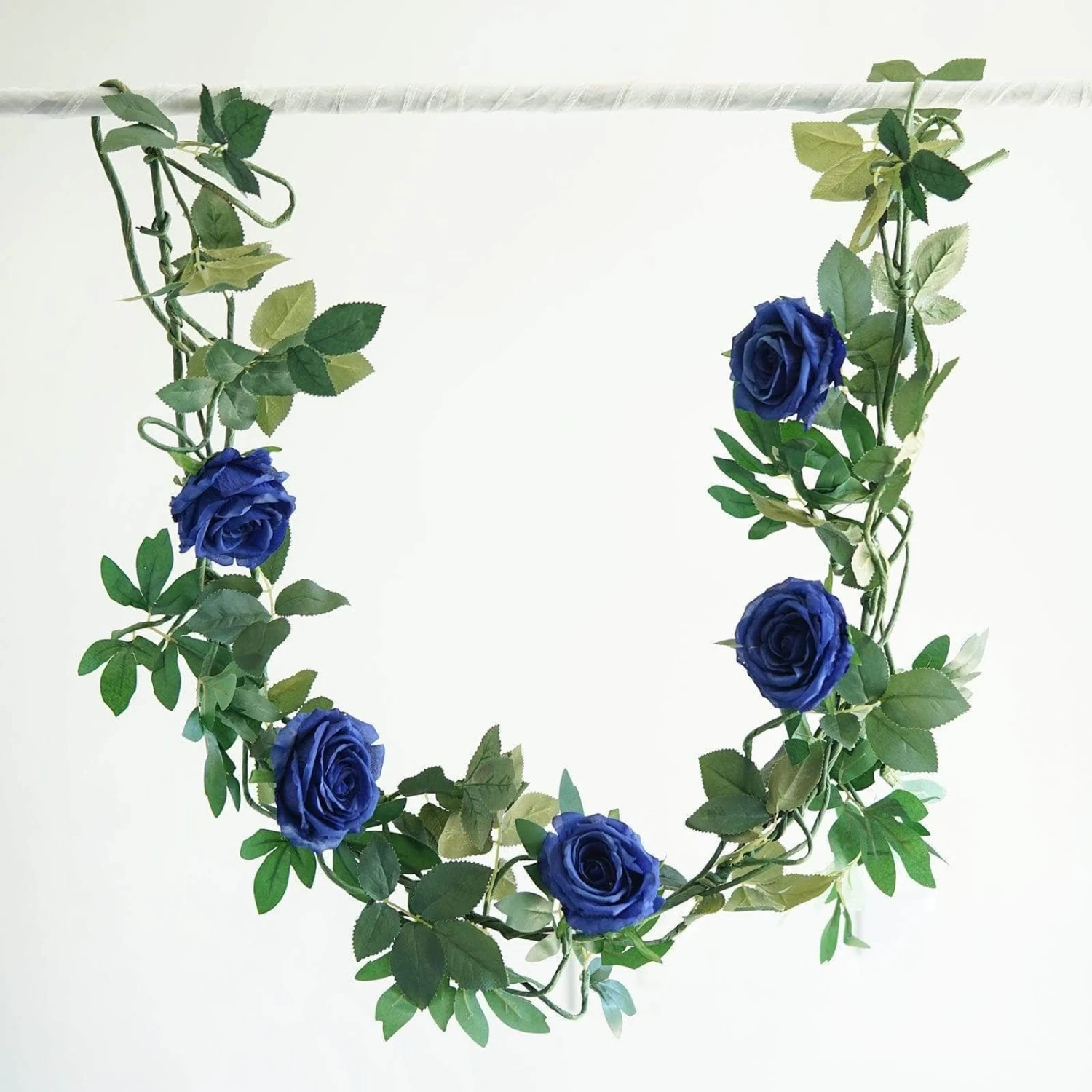 6 Ft Long 5 Silk Rose Flowers Garland With Leaves And Bendable Wire Vines 21 6 Ft Long 5 Silk Rose Flowers Garland With Leaves And Bendable Wire Vines - Image 19