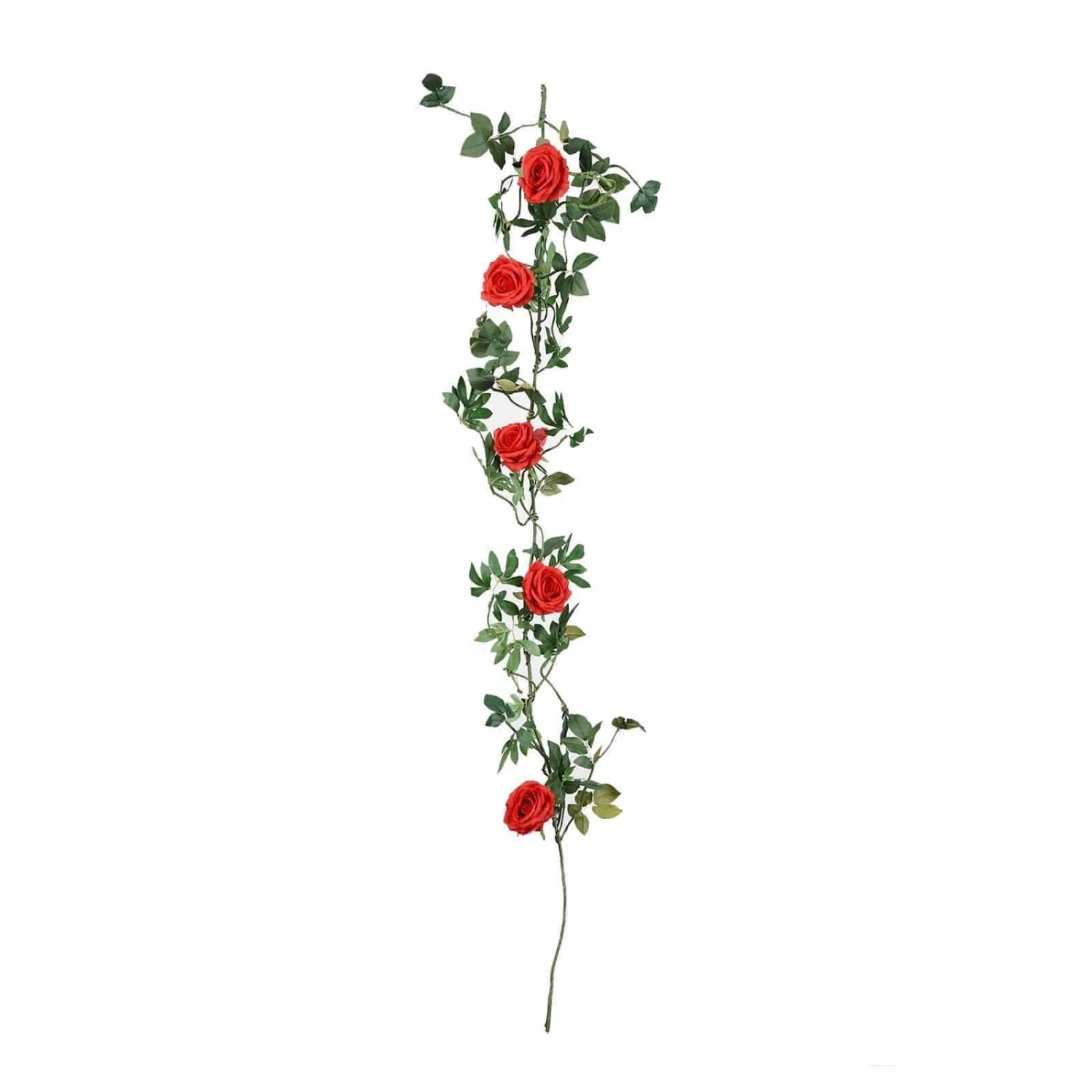 6 Ft Long 5 Silk Rose Flowers Garland With Leaves And Bendable Wire Vines 3 6 Ft Long 5 Silk Rose Flowers Garland With Leaves And Bendable Wire Vines