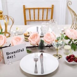 6 Ft Long Silk Peony Flowers Garland With Leaves And Bendable Wire Vines -Optimal Home Decoration 6 ft long silk peony flowers garland with leaves and bendable wire vines 28969355116607