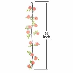 6 Ft Long Silk Peony Flowers Garland With Leaves And Bendable Wire Vines -Optimal Home Decoration 6 ft long silk peony flowers garland with leaves and bendable wire vines 28969355411519