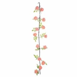 6 Ft Long Silk Peony Flowers Garland With Leaves And Bendable Wire Vines -Optimal Home Decoration 6 ft long silk peony flowers garland with leaves and bendable wire vines arti grld pey01 pink 29001366667327