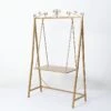 6 Ft Swing Metal Cake Stand Hanging Dessert Display Centerpiece - Gold 2 6 Ft Swing Metal Cake Stand Hanging Dessert Display Centerpiece - Gold -Optimal Home Decoration 6 ft metal unique hanging dessert display swing floor stand gold cake stnd swing02 gold 30905020940351