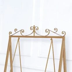 6 Ft Swing Metal Cake Stand Hanging Dessert Display Centerpiece - Gold -Optimal Home Decoration 6 ft metal unique hanging dessert display swing floor stand gold cake stnd swing02 gold 30905021005887