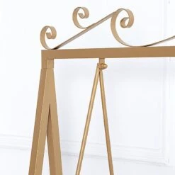 6 Ft Swing Metal Cake Stand Hanging Dessert Display Centerpiece - Gold -Optimal Home Decoration 6 ft metal unique hanging dessert display swing floor stand gold cake stnd swing02 gold 30905021038655