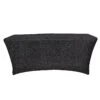 6 Ft Rectangular Fitted Tablecloth Metallic Tinsel Spandex Table Cover -Optimal Home Decoration 6 ft rectangular fitted tablecloth metallic tinsel spandex table cover tab rec spx6ft 23a blk 30392497930303