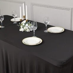 6 Ft Wavy Rectangular Fitted Tablecloth Premium Spandex Table Cover -Optimal Home Decoration 6 ft wavy rectangular fitted tablecloth premium spandex table cover 30439559856191
